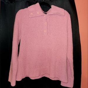 Carolyn Taylor Pink Mauve Cowl Neck Sweater